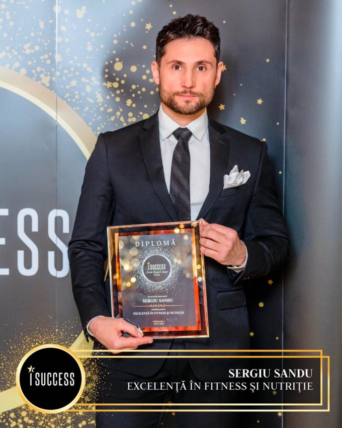 Sergiu Sandu a primit premiul pentru ,,Excelenţă în fitness şi nutriţie”
