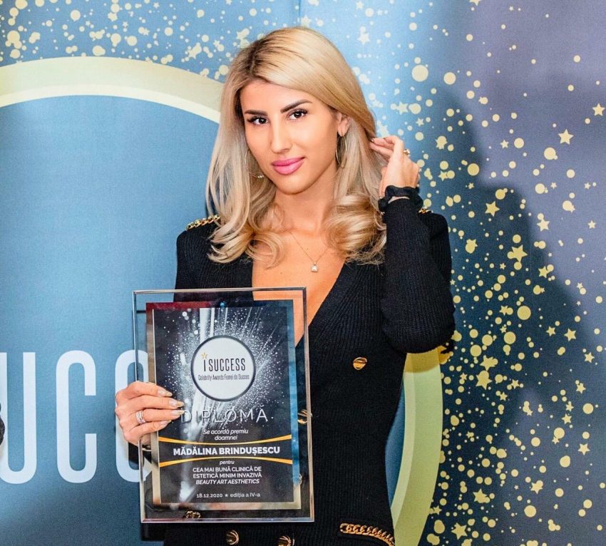 Mădălina Brînduşescu a primit premiul pentru ,,Excelenţă în Beauty” la gala I Success Awards – Cannes Edition